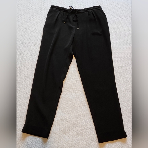 DEX Black Drawstring Woman's Ankle-Length Pull On Pants. Size Large 🖤 - Picture 3 of 8